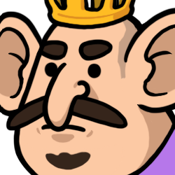 Julia_CaSsian's tweet image. The emote i drew today for @Dansgaming because he was playing &quot;The King is Watching&quot; (yes the King has big ears)... Seeing chat using it was hilarious as usual