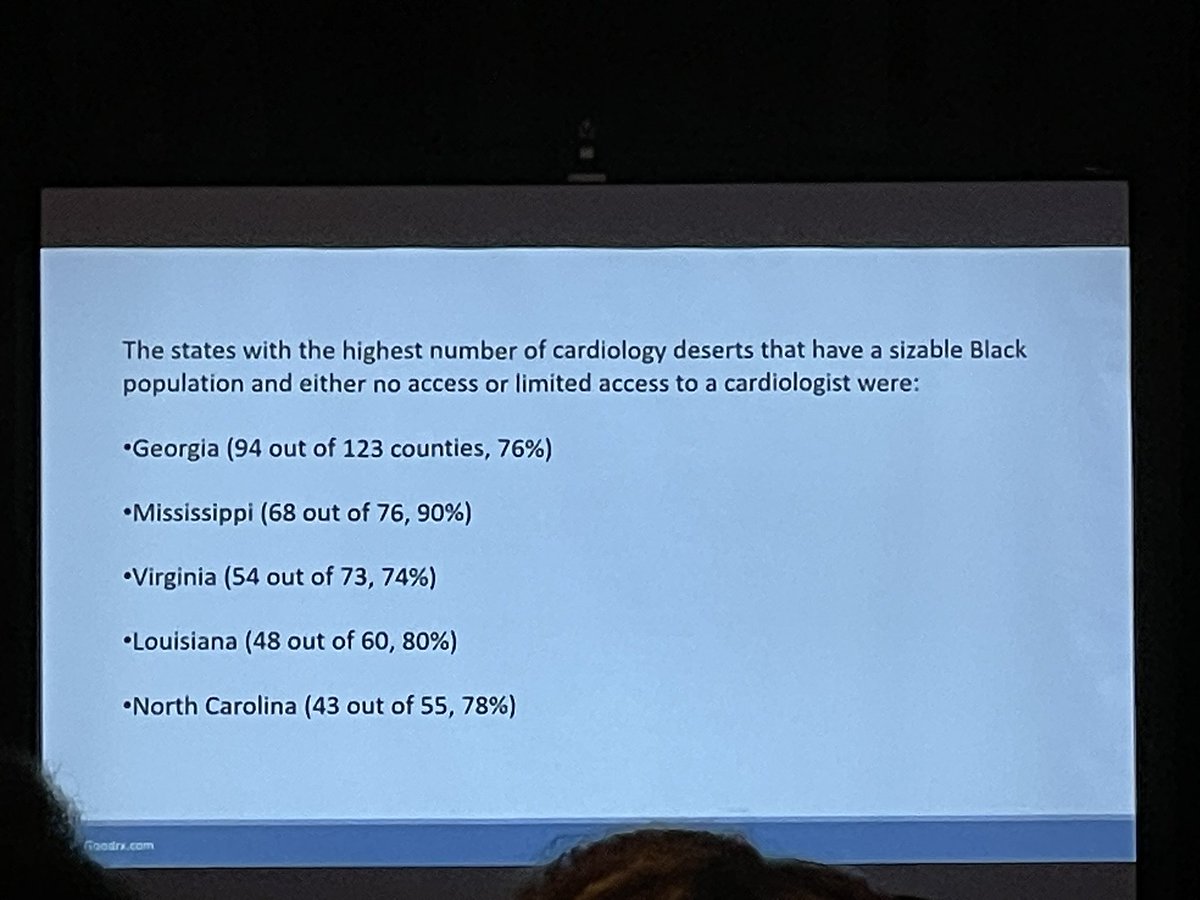 hillypaige2's tweet image. #NMA2025
Superb presentation by @kewatson on disparities in treatment of LDL-C and Lp(a) and the impact of cardiology deserts.
➡️ Blacks less likely to receive statins and ezetimibe
➡️ Majority of cardiology deserts are in the SE
@ABCardio1 @NationalMedAssn @UCLAHealth