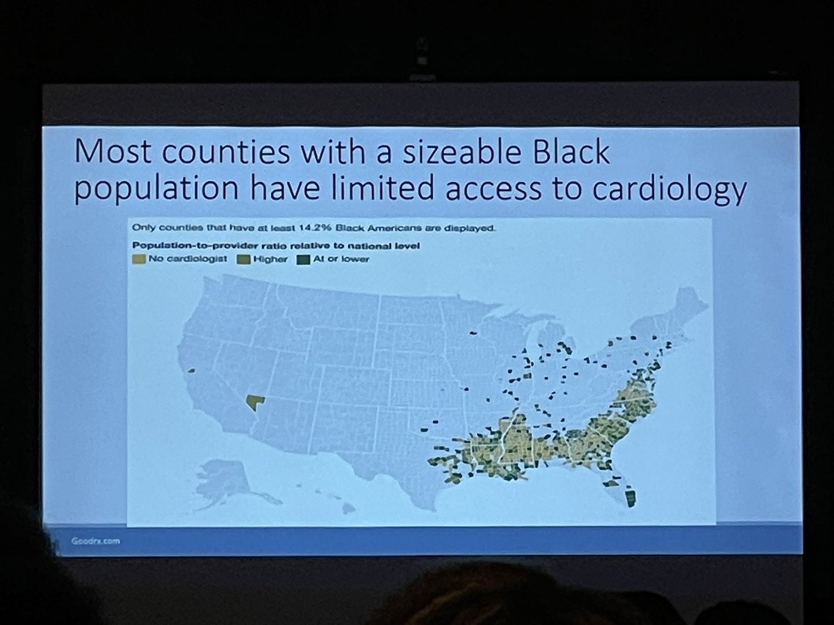 hillypaige2's tweet image. #NMA2025
Superb presentation by @kewatson on disparities in treatment of LDL-C and Lp(a) and the impact of cardiology deserts.
➡️ Blacks less likely to receive statins and ezetimibe
➡️ Majority of cardiology deserts are in the SE
@ABCardio1 @NationalMedAssn @UCLAHealth
