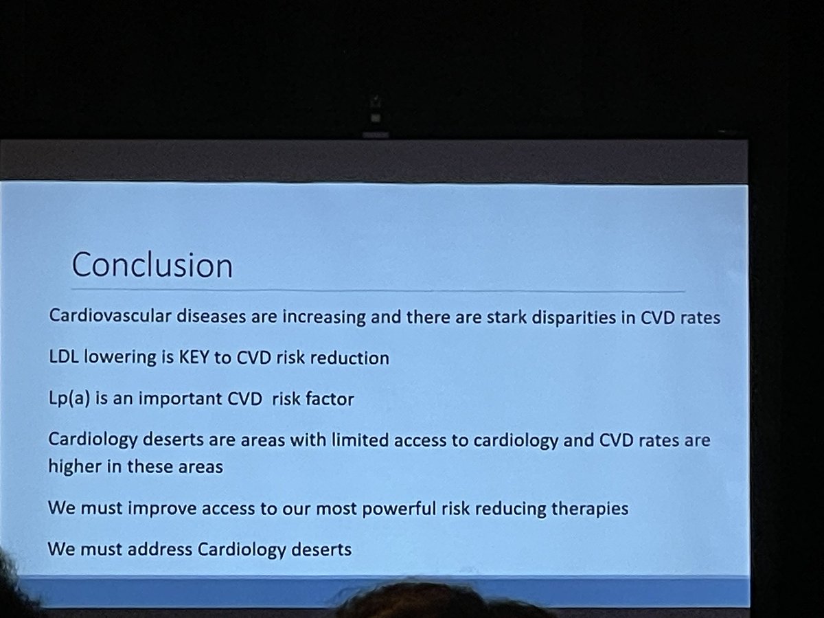 hillypaige2's tweet image. #NMA2025
Superb presentation by @kewatson on disparities in treatment of LDL-C and Lp(a) and the impact of cardiology deserts.
➡️ Blacks less likely to receive statins and ezetimibe
➡️ Majority of cardiology deserts are in the SE
@ABCardio1 @NationalMedAssn @UCLAHealth