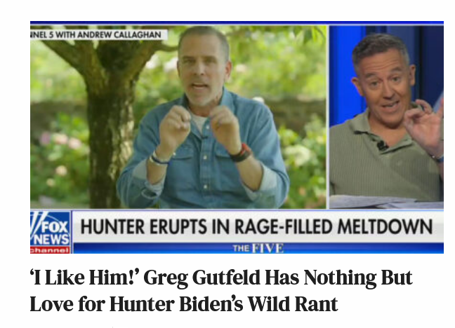 FNC_Ladies_Rule's tweet image. I do think @greggutfeld and Hunter Biden probably have ALOT in common.