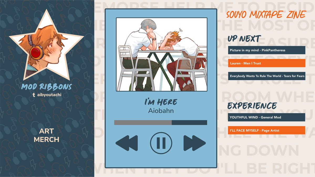 souyomixtape's tweet image. KYAAAA mod ribbons ur too cool helping out our artists and creating a suave spread too!! 🌋