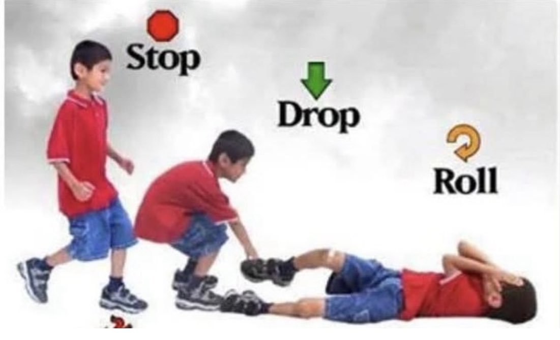 BasedRose's tweet image. We had this acrobatic sequence drilled into our brains when we were kids.
I really thought I’d be on fire more than the zero times I have. 🤔