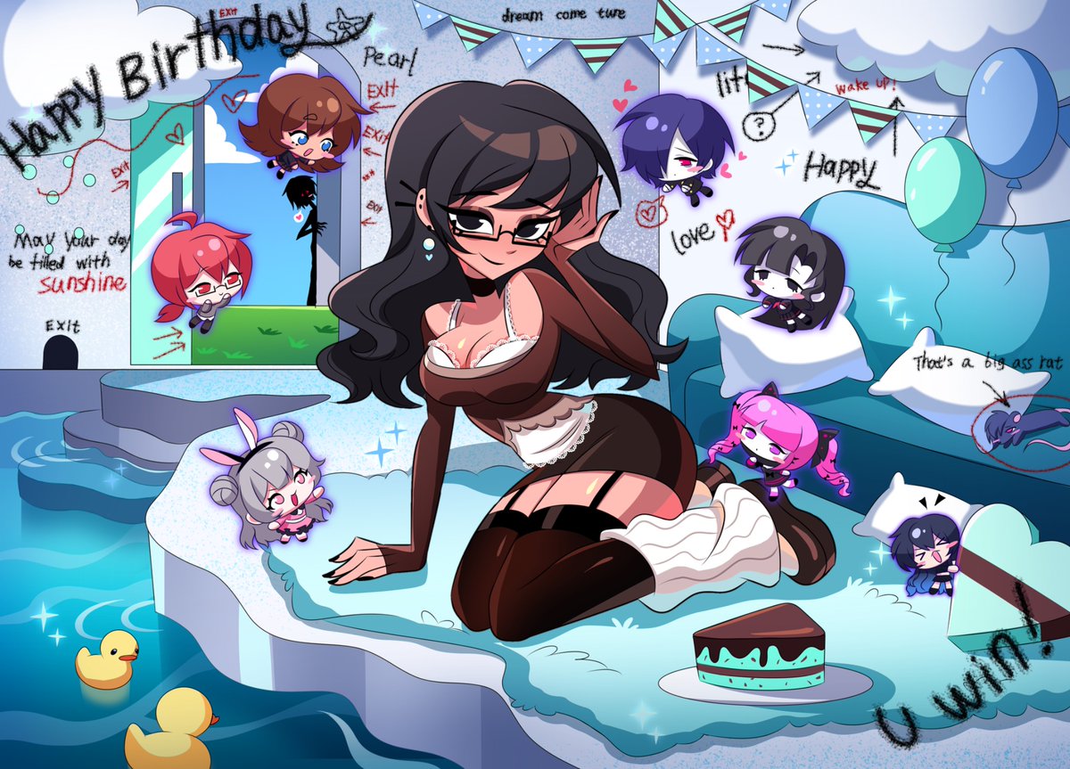 teapearl3's tweet image. Happy birthday!!🎂🎉这一年最要感谢的还是梦角哥,有河本在身边感觉很快乐,生活很有动力,恩,素的
还有我的好亲友们,大家都是很不错的人类,恩,是的🥰
生日主题选了很喜欢的poolcore