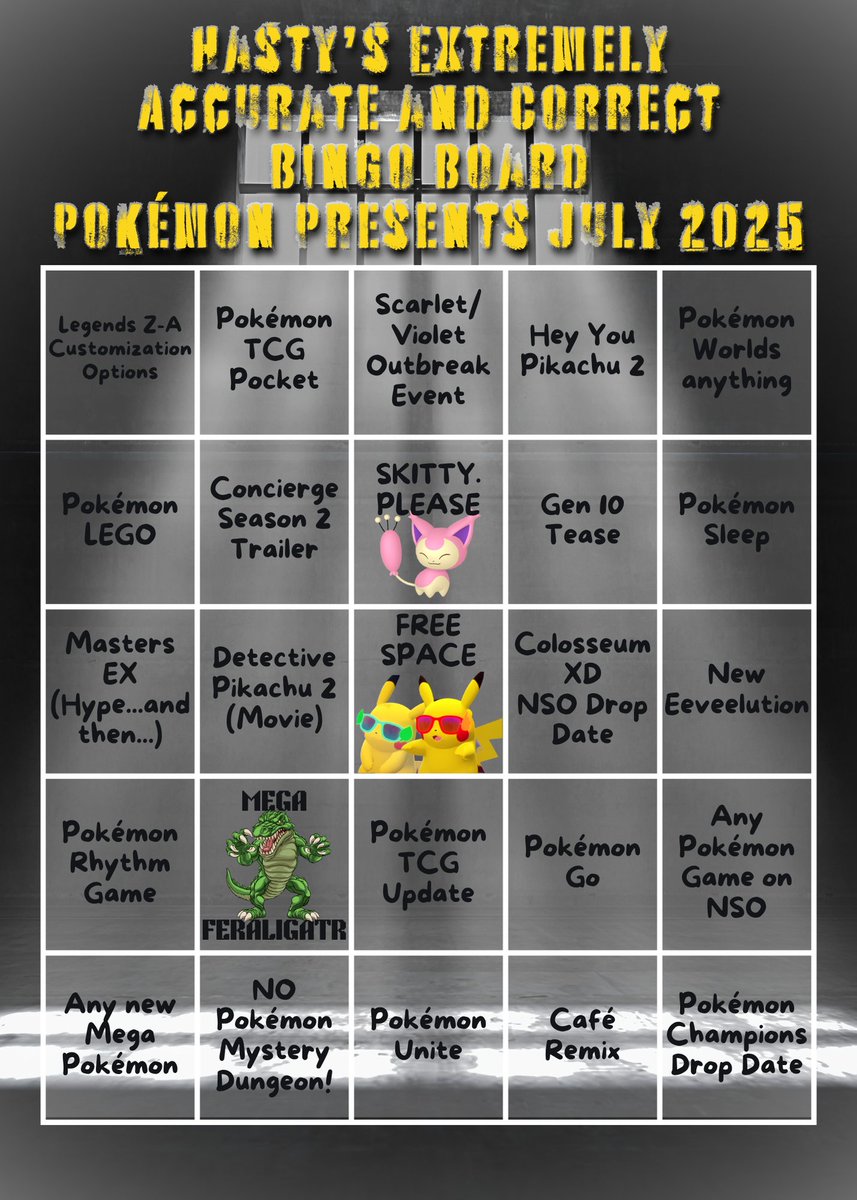 hastyttv's tweet image. MY OFFICIAL BINGO BOARD FOR THE PRESENTS TOMORROW
graphic design is my passion