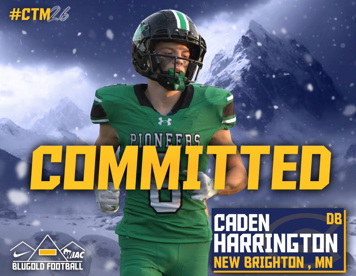 CadeHarrington6's tweet image. After a great conversation with @CoachGrayvold and @CoachE_Blugolds, I’m blessed to say I’ve committed to @UWECFootball. Roll Golds🟦🟨