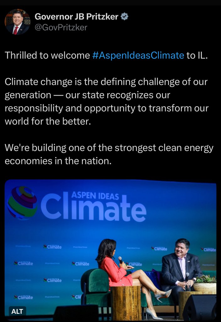 Blaine Wilhour (@blainewilhour) on Twitter photo Well, <a href="/GovPritzker/">Governor JB Pritzker</a> I don’t think any Illinois citizens are “thrilled” about your energy policies quadrupling their utility bills.
Your “climate change” driven policy is a scam that’s costing American consumers big time. Well, <a href="/GovPritzker/">Governor JB Pritzker</a> I don’t think any Illinois citizens are “thrilled” about your energy policies quadrupling their utility bills.
Your “climate change” driven policy is a scam that’s costing American consumers big time.