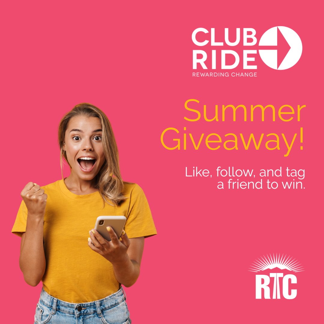 ⏳ Reminder! Summer #Giveaway ends soon!

1 lucky winner gets a $50 gift card, a transit or bike share pass &amp; Club Ride swag!

If you haven’t entered yet, enter now on IG 👇
instagram.com/p/DMInWQcM4LT/…

#Giveaway