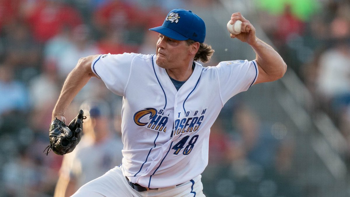 MiLB's tweet image. At 45 years old, Rich Hill has still got it.
The veteran southpaw is expected to join the #Royals, his 14th MLB team, after showing off his strikeout stuff at Triple-A: atmlb.com/4eY0qC6