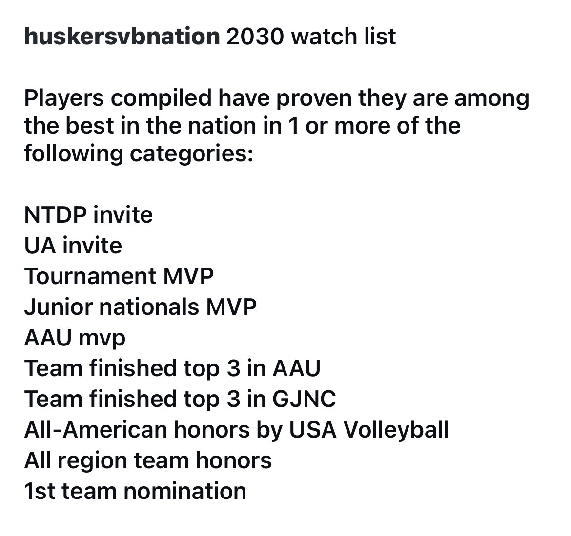 Jordan Fitzgerald (@jordanvball2030) on Twitter photo Thank you Husker VB Nation for listing me on the 2030 Huskers VB Nation Watchlist ☺️
<a href="/ROLadyHawksVB/">Red Oak Lady HawksVB</a> Thank you Husker VB Nation for listing me on the 2030 Huskers VB Nation Watchlist ☺️
<a href="/ROLadyHawksVB/">Red Oak Lady HawksVB</a>