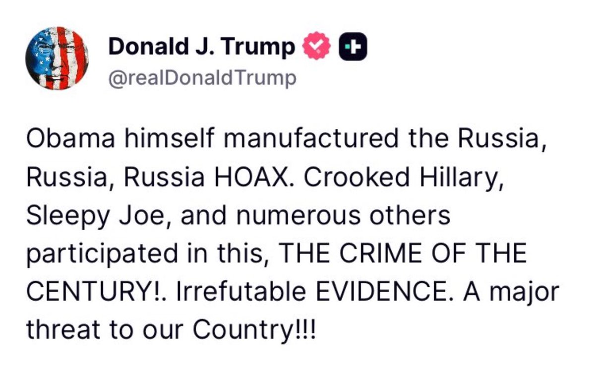 nicksortor's tweet image. 🚨 PRESIDENT TRUMP HAS MADE HIMSELF CLEAR: Barack Obama, Hillary Clinton, and Joe Biden MUST be prosecuted for their role in the Russia Collusion Hoax!
The clock is ticking, @AGPamBondi!