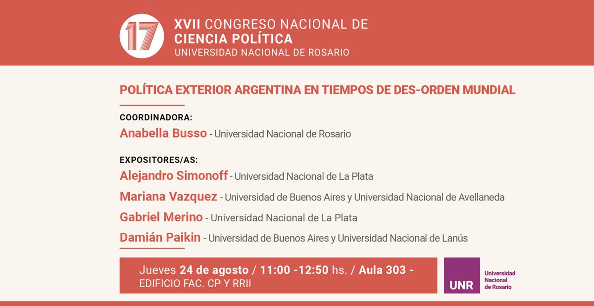 Mariana Vazquez (@marianavazquezx) on Twitter photo Invitadísimos/as a la mesa de <a href="/integracionysob/">Integración y Soberanía</a> en el Congreso Nacional de Ciencia Política Invitadísimos/as a la mesa de <a href="/integracionysob/">Integración y Soberanía</a> en el Congreso Nacional de Ciencia Política