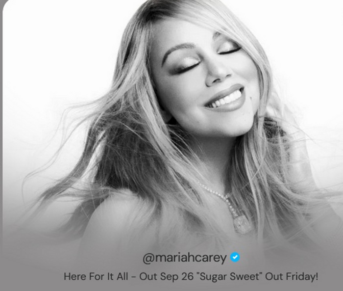 gillesakacake's tweet image. #SugarSweet out this Friday (July25) and #HereForItAll @MariahCarey's #MC16 out Sep 26 (on pre-order now)