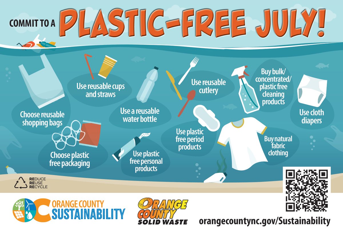 OCNCGOV's tweet image. Join the #PlasticFreeJuly movement! Ditch disposable paper coffee cups and make a sustainable switch—bring your own reusable coffee mug. Not only do paper cups often have plastic linings that make them hard to recycle, but they also contribute to the growing waste problem.