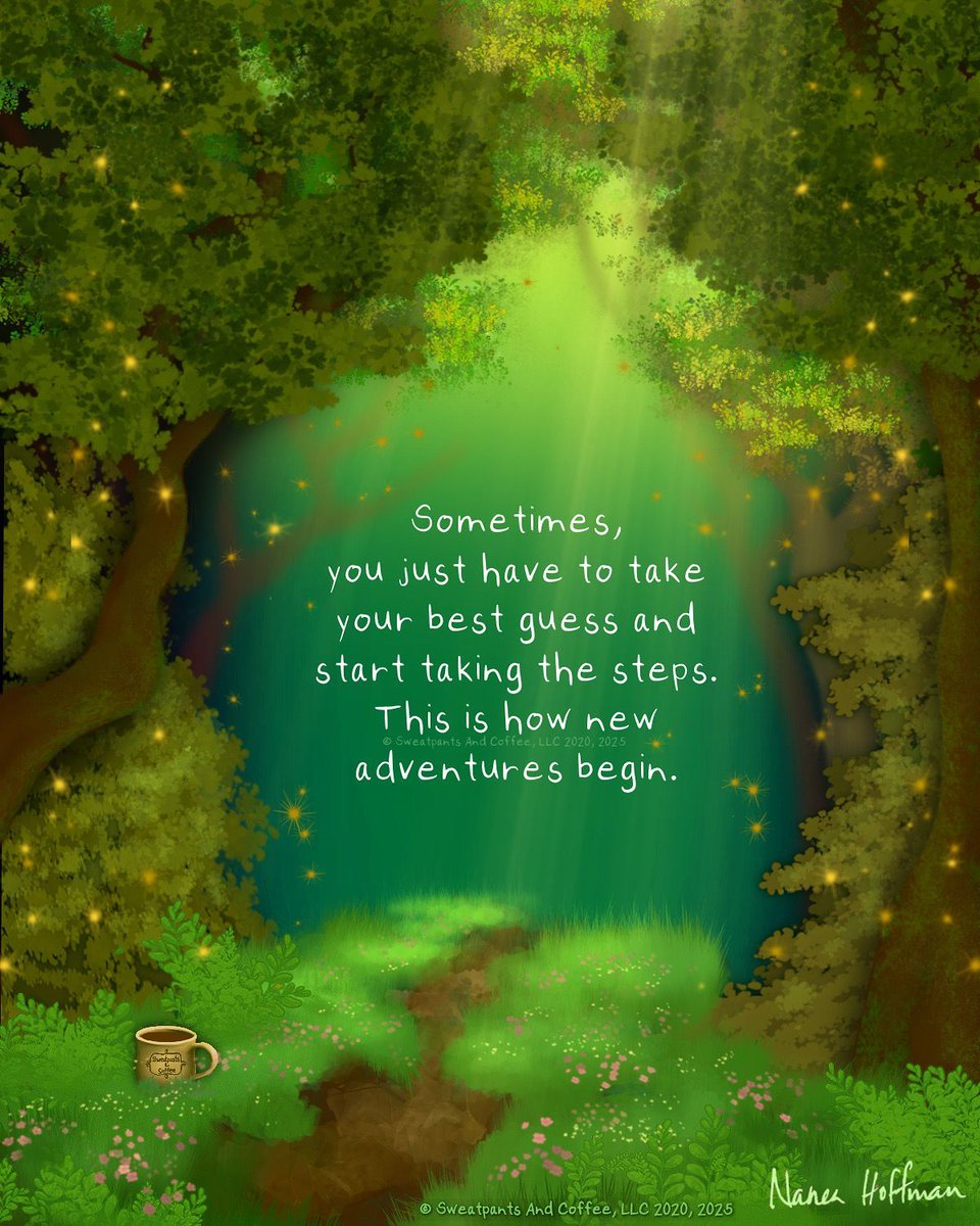 SweatpantsCafe's tweet image. New beginnings are scary because they鈥檙e usually the end of something else. Staying in place feels safe and comfortable, or at least familiar. But that first tiny step is everything.