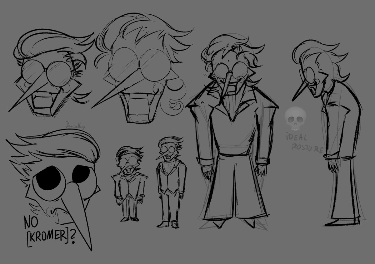 I'm learning how to draw him 
(I can't resist giving him fangs)