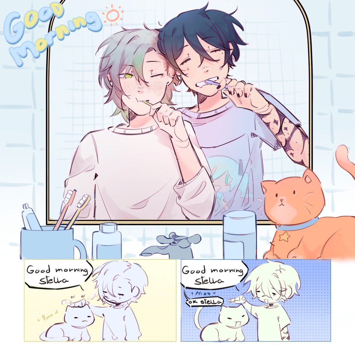 shihotistic's tweet image. Day 1: 🎸🍜 (Timeskip)

#LNshipweek / #pjsk_FA