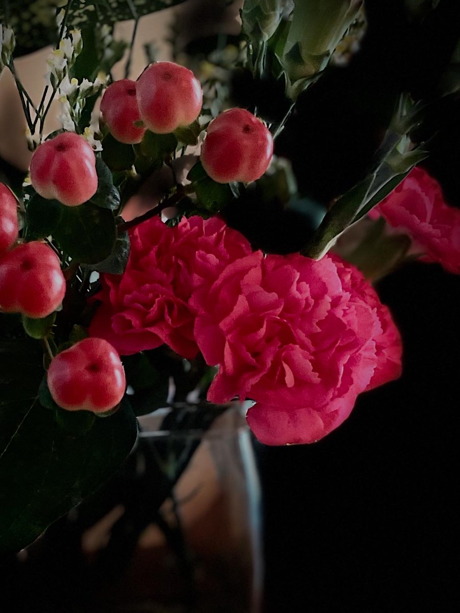 kero_yumi's tweet image. #ヒペリカム #ヒペリカムの実 #hypericum #カーネーション #お部屋の花 #花 #花のある暮らし #roomflowers #flowerstagram #flowers #flowerlover