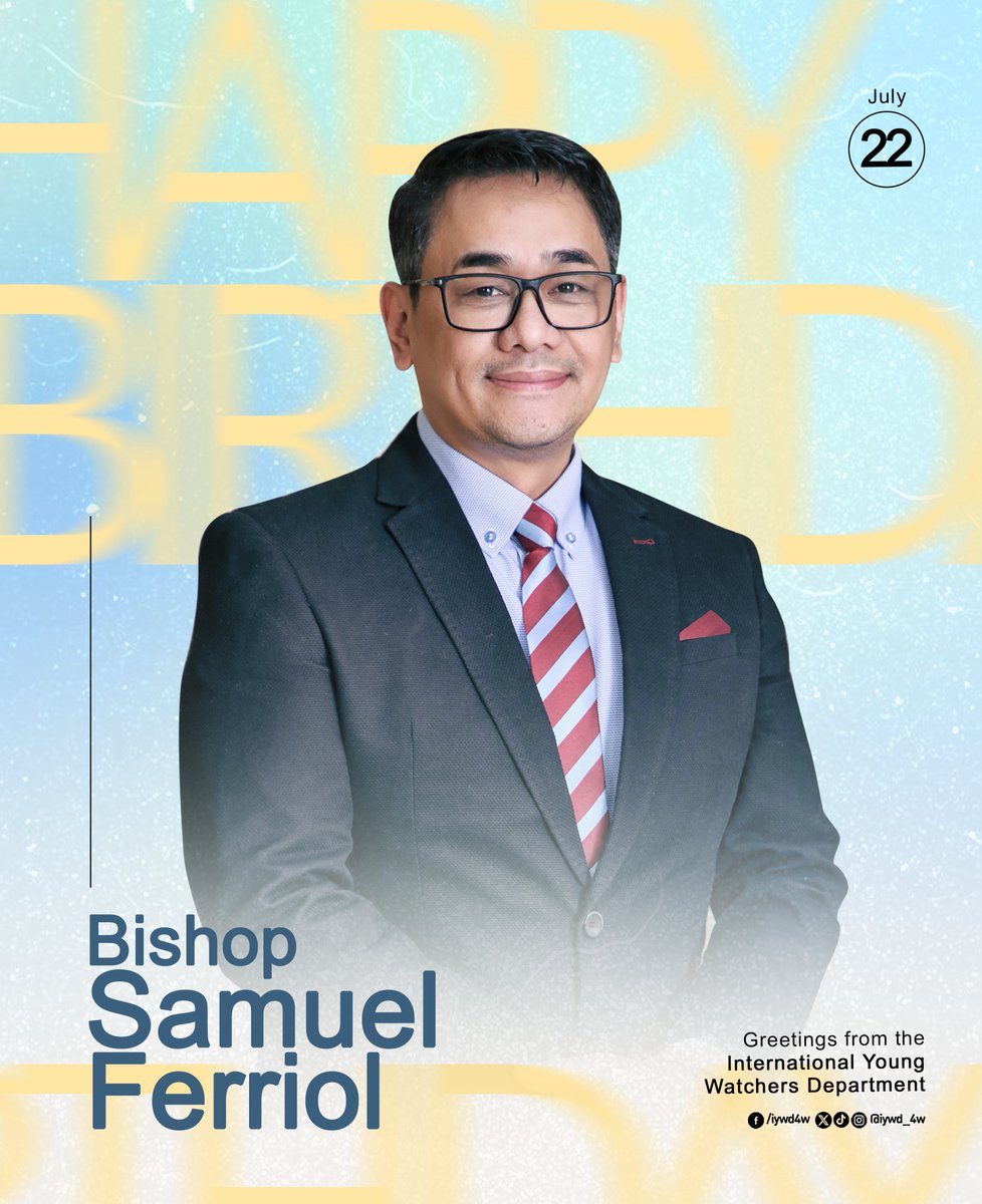 Today, the #IYWD joyfully celebrates the life of a faithful servant of God. With grateful hearts, we greet our beloved Bishop Sam Ferriol on a blessed birthday! May the Lord’s overflowing grace, favor, and blessings abound you, your family, and your ministry.♥️

#PMCC4thWatch