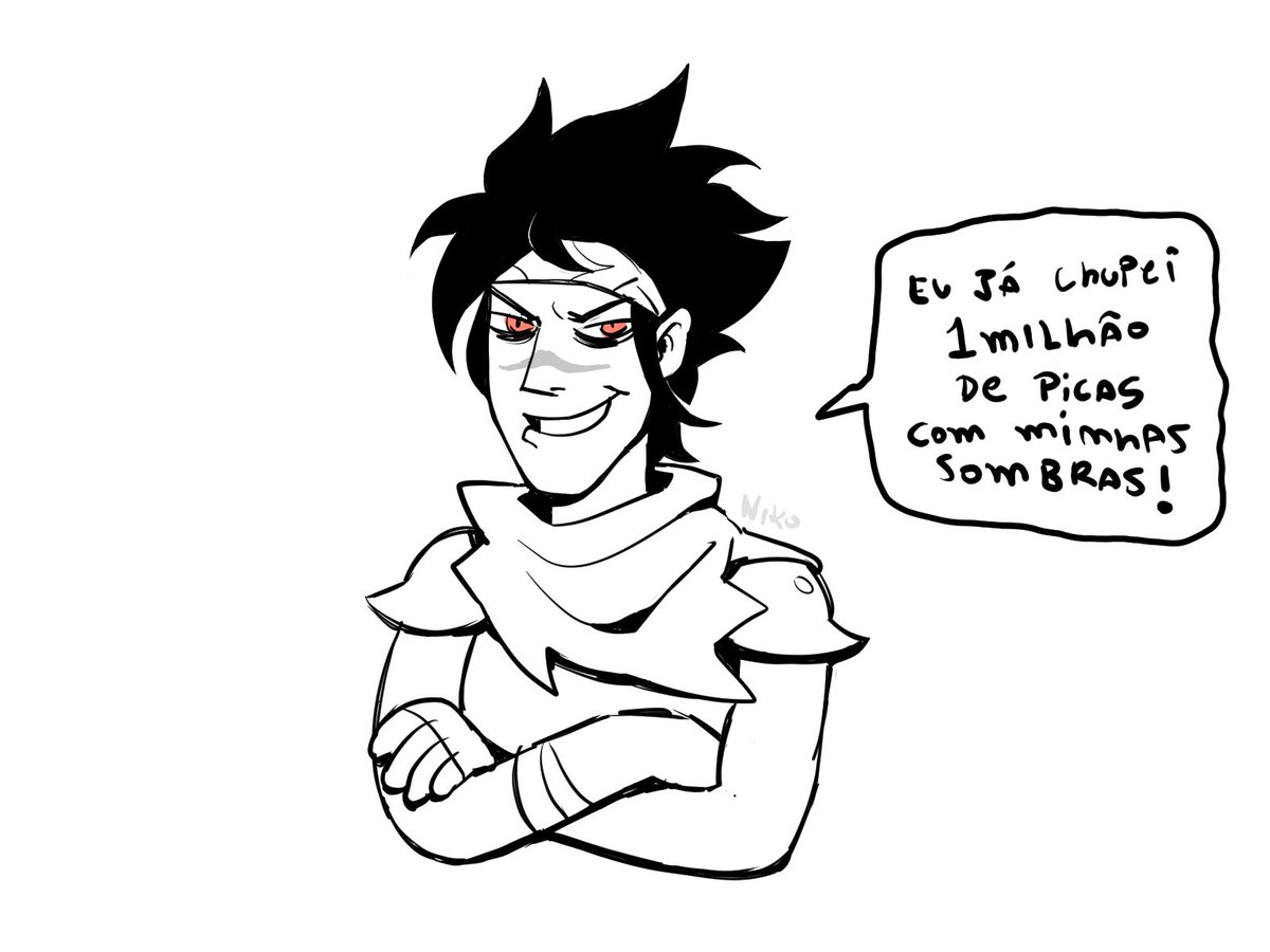 nikoseart's tweet image. pediram pra eu desenha o jiro, aqui está #Brawlhalla