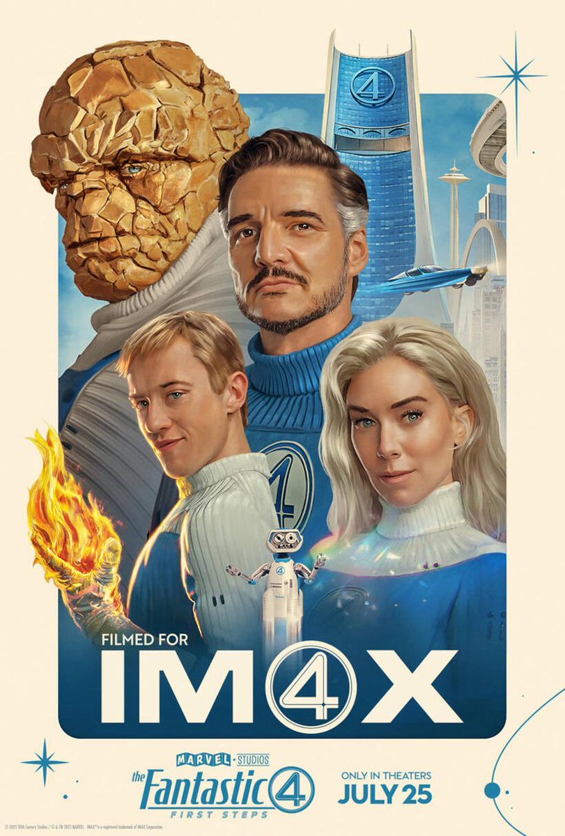 daavidthompson's tweet image. #TheFantasticFour is one of the most visually pleasing MCU films to date! See it in IMAX! Also, Michael Giacchino absolutely COOKED with that score! 🔥
Loved the cast, but I am so, so, so sad to report I was a bit letdown overall.