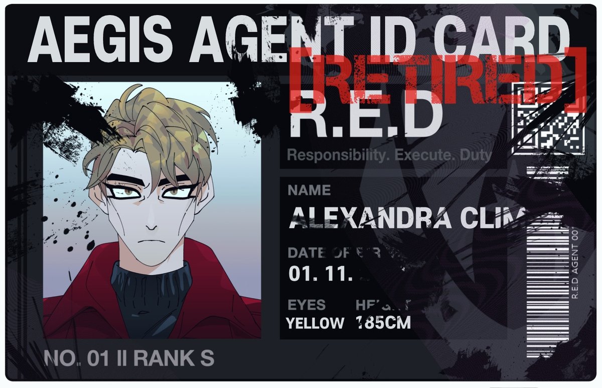 starryCosmos000's tweet image. ♦️CODE : RED
AEGIS Agent ID card
05. Alexandra Clim
#tapas #webtoon #comics #action #actioncomics #spy #spyseries #codered #code_red #webtoon #코드레드 #코드_레드 #만화 #웹툰 #타파스 #스파이 #액션만화 #액션웹툰