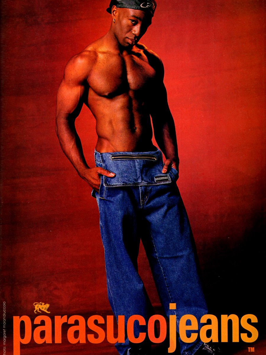 archivealive's tweet image. Parasuco Jeans ad photographed by Margaret Malandruccolo (1997)
