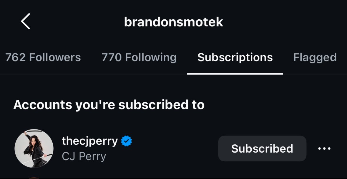 <a href="/TheCJPerry/">CJ Perry</a> I also subscribe to you over on Instagram Queen! I doubt you’ll see me but I can dream. I’ve been a fan since 2013 and a follow would mean the world.. please CJ follow me