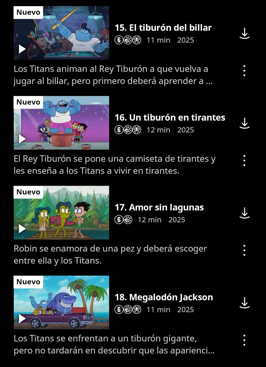 maxesinfo's tweet image. Ya estan disponibles nuevos episodios (15-18) de la temporada 9 de Teen titans go! En Hbo max España con doblaje castellano.