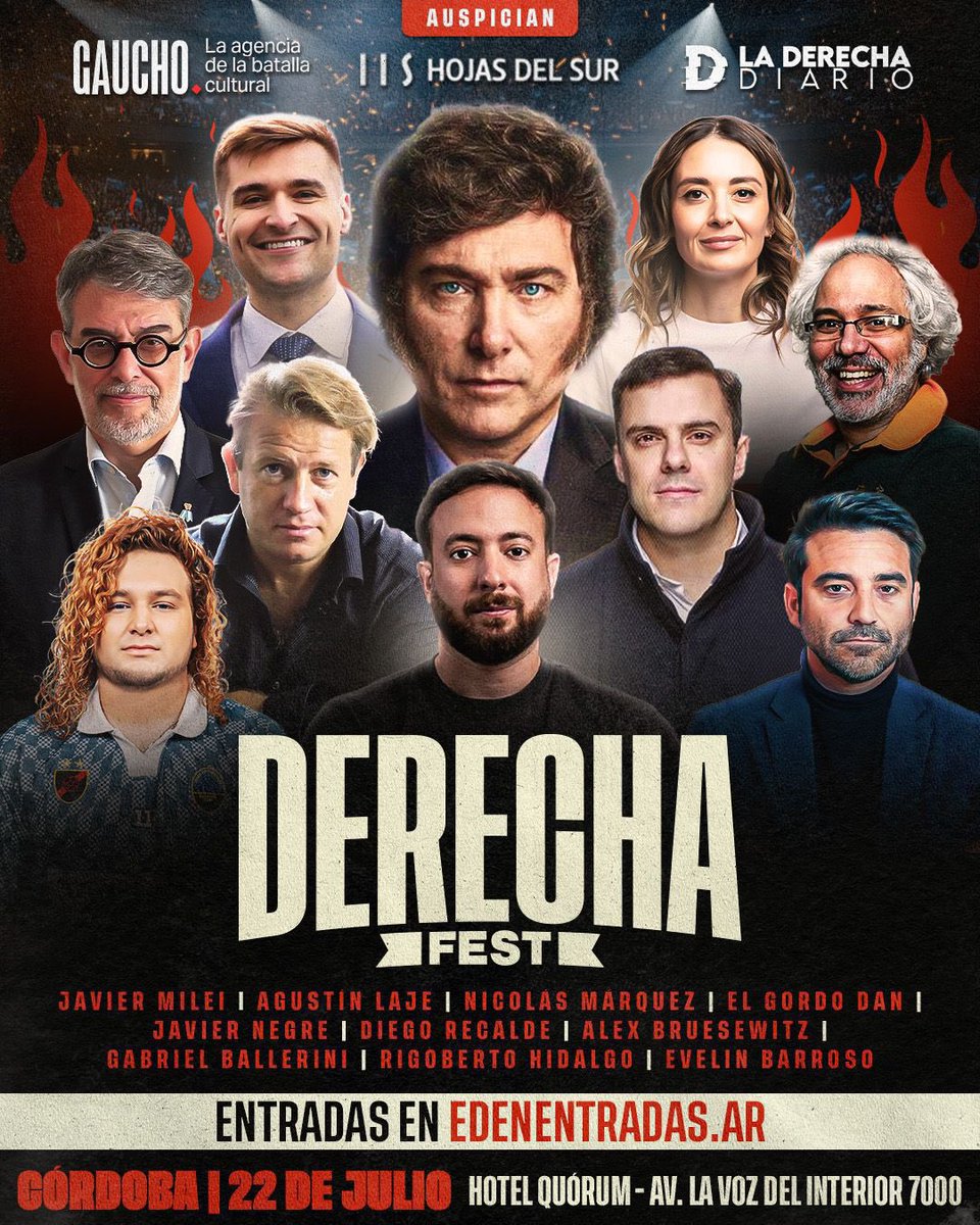 ekammerath's tweet image. Faltan apenas unas horas para el evento más anti zurdo del mundo! La derecha se reúne en Córdoba con la presencia del Presidente Javier Milei. Será una jornada histórica! Los esperamos: edenentradas.ar/event/viva-la-…