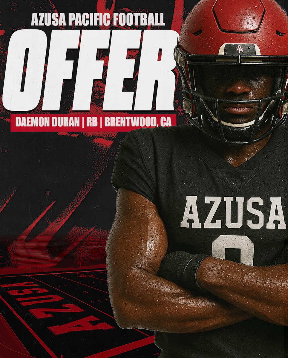 Daemon Duran (@dkduran28) on Twitter photo Blessed to have been offered by Azusa Pacific! Looking forward to seeing the comeback of Cougar football! Thank you <a href="/APUFootball/">Azusa Pacific Football</a> for the opportunity. 🙏🏼 <a href="/CoachKPole/">Kalafitoni Pole</a> <a href="/ShipeLMC/">Chris Shipe</a> <a href="/CoachFanene/">Eric Fanene</a> <a href="/LMCmustangs/">LMC Football</a> Blessed to have been offered by Azusa Pacific! Looking forward to seeing the comeback of Cougar football! Thank you <a href="/APUFootball/">Azusa Pacific Football</a> for the opportunity. 🙏🏼 <a href="/CoachKPole/">Kalafitoni Pole</a> <a href="/ShipeLMC/">Chris Shipe</a> <a href="/CoachFanene/">Eric Fanene</a> <a href="/LMCmustangs/">LMC Football</a>