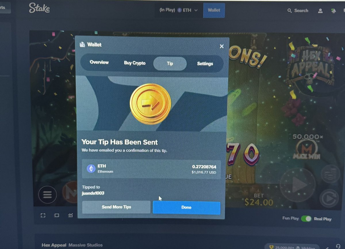 BOOM ONE OF MY VIEWER JUST WON $1021. WE ARE LIVE RN!!! EVERY BONUS = GIVEAWAYS

Like, repost, and drop your stake or Bitcoin below.

Also if you’re under my code “fhv” I am matching your weekly and monthly bonus for stake.us and stake.com. Check