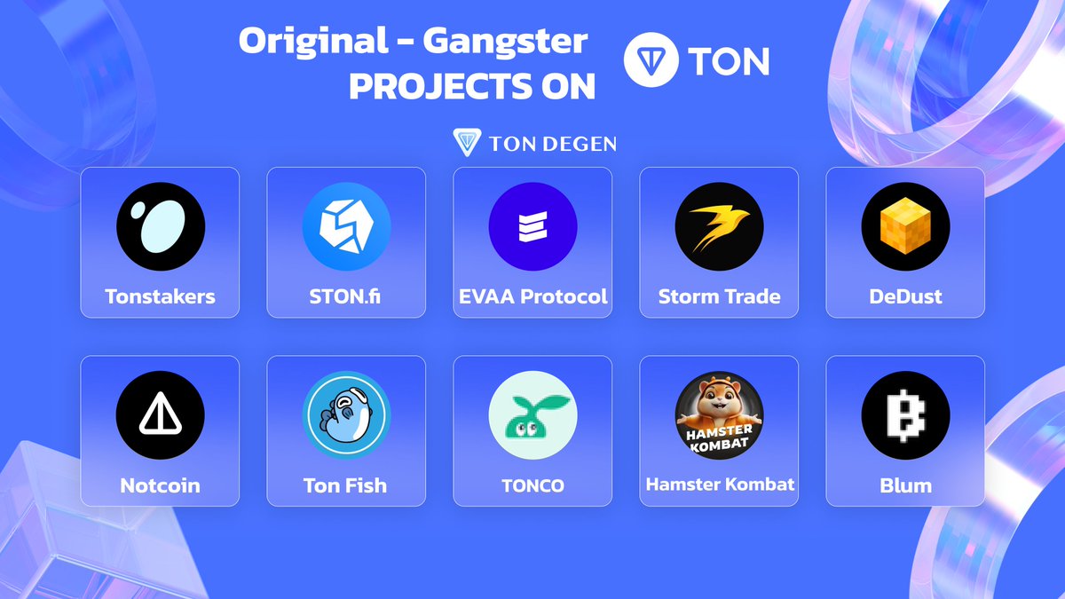 DegenonTON's tweet image. Gm Ton 💎

And today, let&apos;s meet the OG projects on @ton_blockchain 🧐

From the day one, these are the most important projects that together create a great ecosystem and they continue to do so 👇

Our OGs: @tonstakers @ston_fi @evaaprotocol @storm_trade_ton @dedust_io…