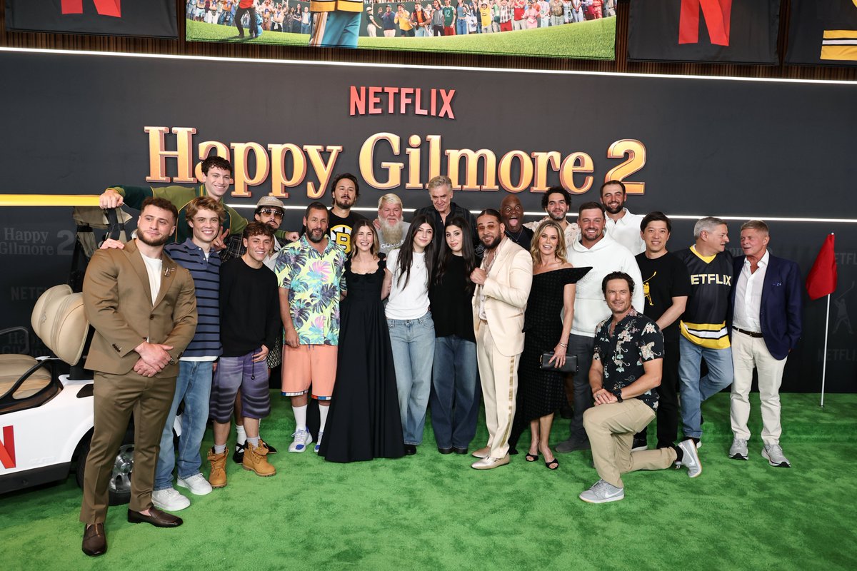 AlexMyers3's tweet image. Looks like Scottie Scheffler flew straight to New York for the premier of "Happy Gilmore 2." Claret jug in hand, of course.