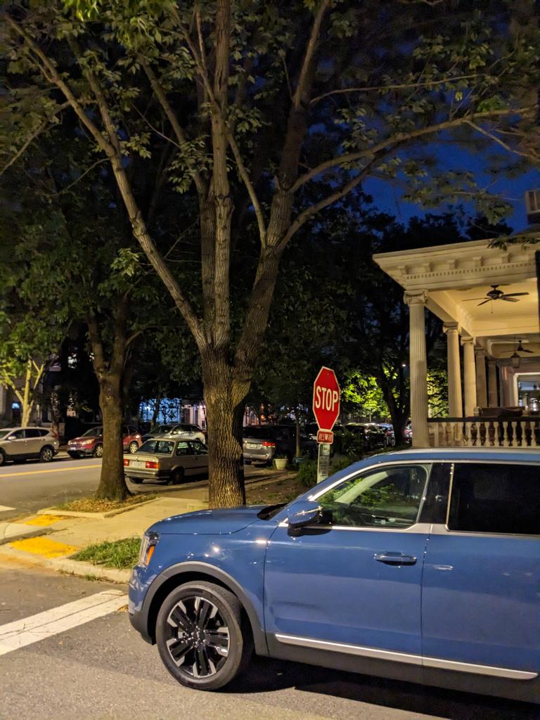 Boenau's tweet image. I always forget, how far past a stop sign are you allowed to park? 🤔