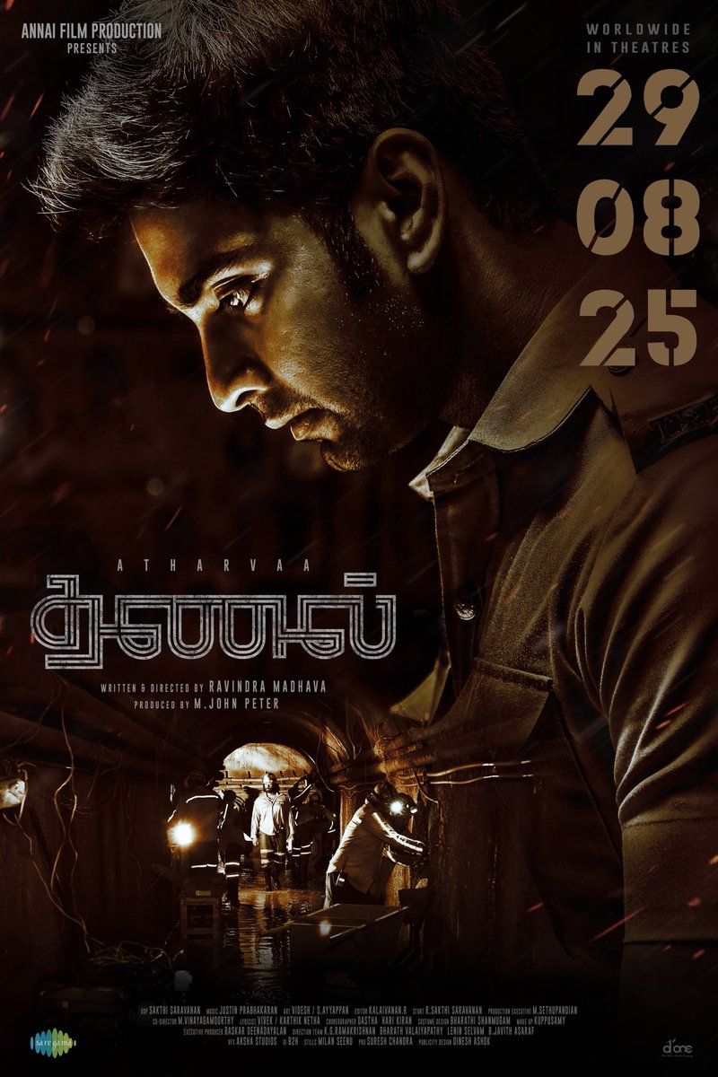 Annai Film Production (@annai_film) on Twitter photo We are coming to the big screens this August 29th, 2025!!!
See you in theatres soon!
<a href="/Atharvaamurali/">Atharvaa</a> <a href="/Itslavanya/">Lavanya konidela tripathi</a> <a href="/AshwinKakumanu/">Ashwin Kakumanu</a>
@sakthi_saravanan
<a href="/justin_tunes/">Justin Prabhakaran</a>
<a href="/kalaivananoffl/">kalaivanan R</a>
@lyricist_vivek
@iamkarthiknetha
<a href="/dineshashok_13/">Dinesh_ashok</a>
<a href="/digitallypower/">digitallypowerful</a>
<a href="/saregamasouth/">Saregama South</a>
<a href="/SeraphinRX/">Seraphin R Xavier</a> We are coming to the big screens this August 29th, 2025!!!
See you in theatres soon!
<a href="/Atharvaamurali/">Atharvaa</a> <a href="/Itslavanya/">Lavanya konidela tripathi</a> <a href="/AshwinKakumanu/">Ashwin Kakumanu</a>
@sakthi_saravanan
<a href="/justin_tunes/">Justin Prabhakaran</a>
<a href="/kalaivananoffl/">kalaivanan R</a>
@lyricist_vivek
@iamkarthiknetha
<a href="/dineshashok_13/">Dinesh_ashok</a>
<a href="/digitallypower/">digitallypowerful</a>
<a href="/saregamasouth/">Saregama South</a>
<a href="/SeraphinRX/">Seraphin R Xavier</a>
