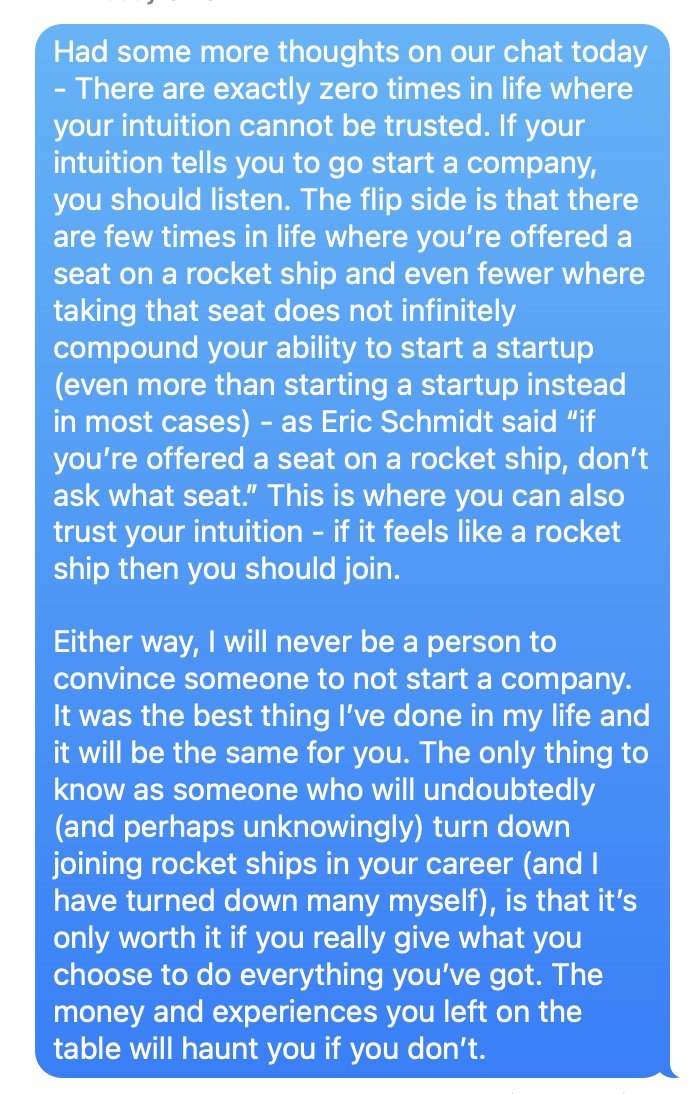thatguybg's tweet image. had a great engineer pull out of our process today to start his own company

this was my advice to him