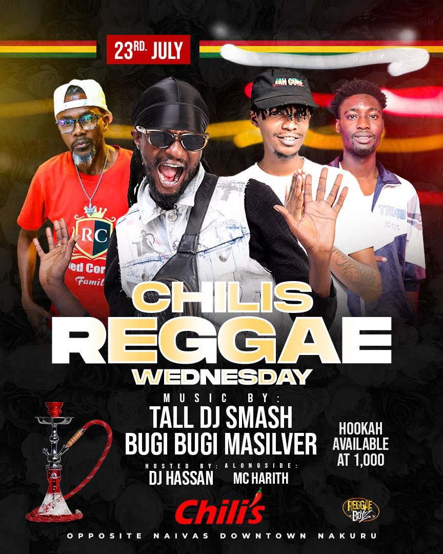 talldjsmash's tweet image. Nakuru ‼️Nakuru ‼️ just a cool reminder each & every Wednesday we’re at Chili's Tavern Nakuru For reggae Wednesday,see you there ✌️
