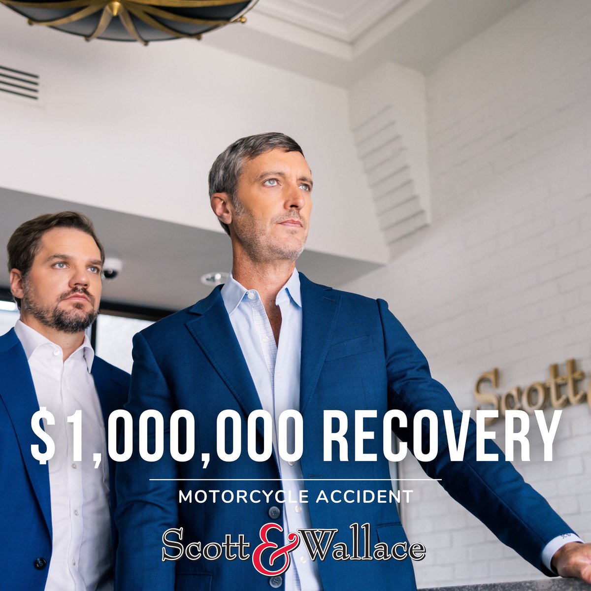 We secured a $1 million recovery for a client injured in a motorcycle accident requiring two surgeries.

Grateful for the trust our clients place in us during life’s most difficult moments.

#ScottAndWallace #TallahasseeLawyer #MotorcycleAccident #InjuryLaw