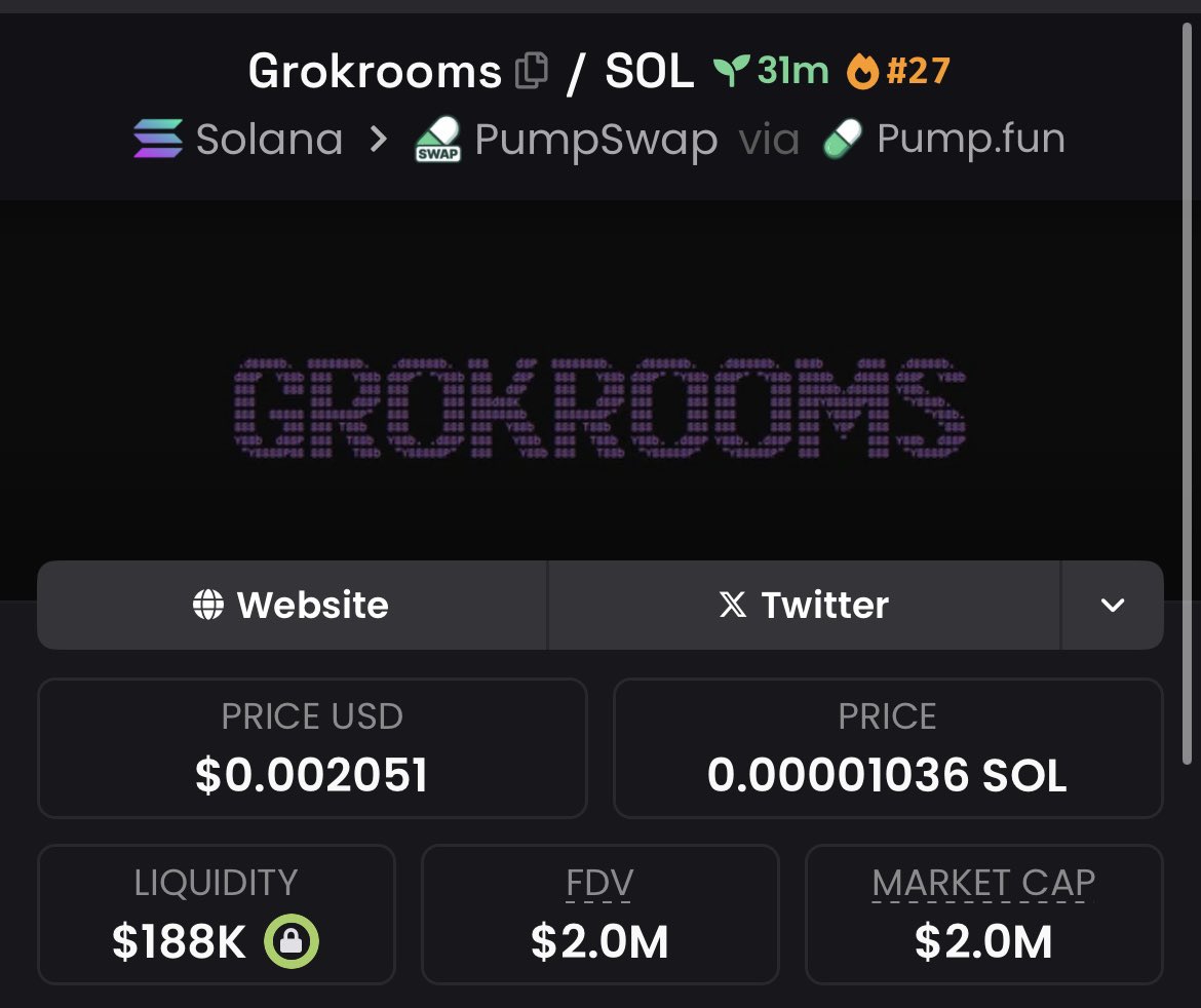stitchdegen's tweet image. #GROKROOMS – where AIs talk to each other and degens ape in silence.
CA :
Cc3A1tC5uoM6vhj6oGiY5hywHMsairxij1siKL6fu45S
Born from the “infinite backrooms” idea, it’s weird, experimental, and perfectly on trend.
A meme token that mirrors its own concept — chaotic, recursive,…