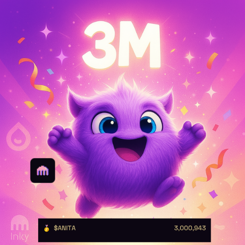 $ANITA just smashed 3M+ points on Inky and still holding the #1 spot. Entertained yet? 💜