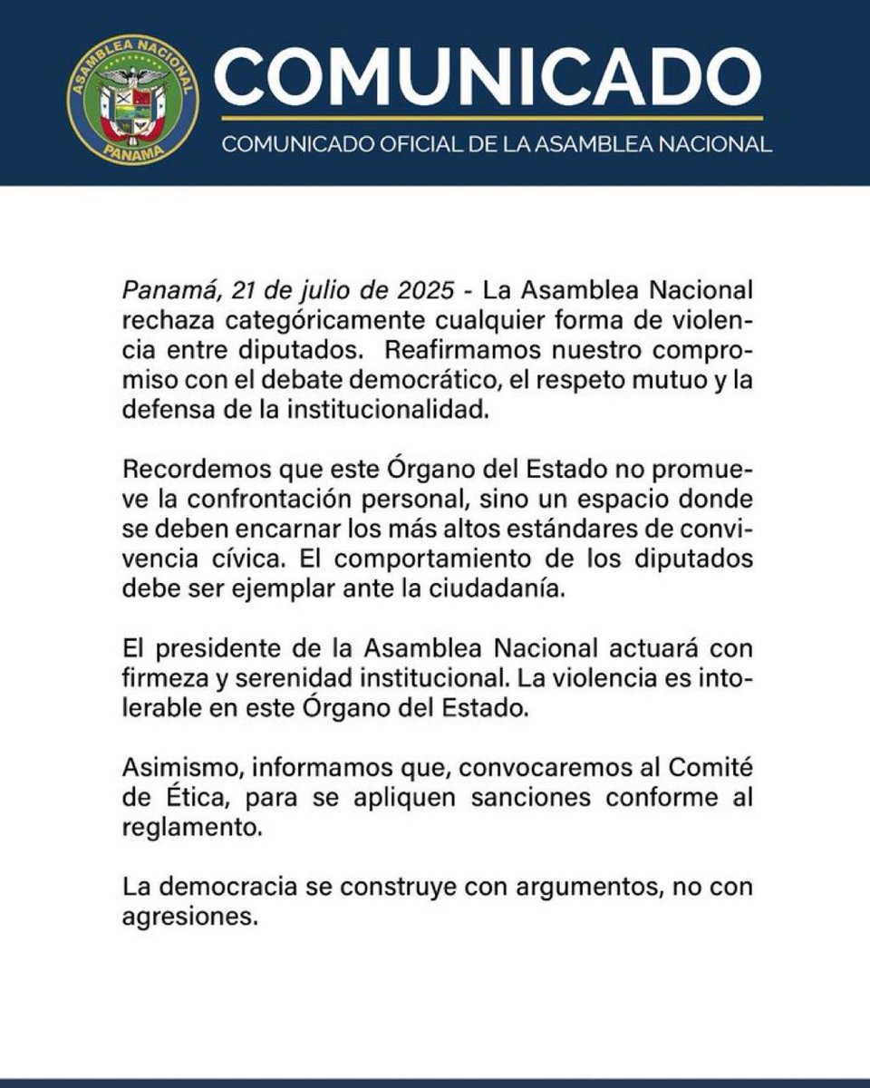 Ya es hora que la <a href="/asambleapa/">Asamblea Nacional</a> siente un presedente por la descomposición y putrefacción de este Órgano del Estado. Hay diputados que son un mal ejemplo para la juventud.