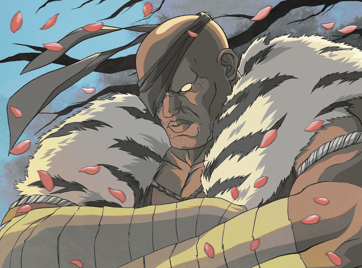 ArtBomb9's tweet image. Sure, #Ryu has a birthday today. But the King has a gift to deliver. #capcom #Sagat #streetfighter6.
