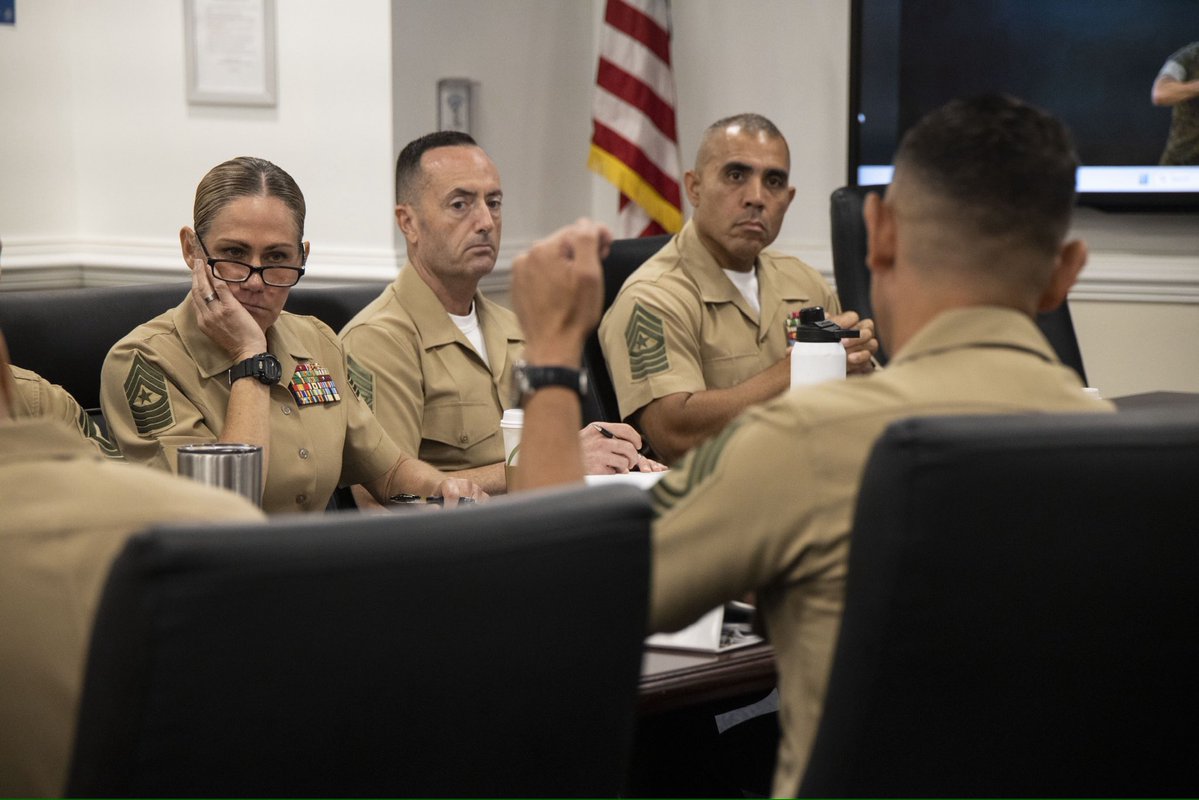 USMCSgtMaj's tweet image. Last week, I hosted the 2025 Sergeant Major of the Marine Corps Symposium.
Force level sergeants major had an opportunity to hear from key leaders, including @SecDef & @CMC_MarineCorps. I’m grateful for the insightful and engaging discussions. #Marines #Leaders #USMC #Symposium