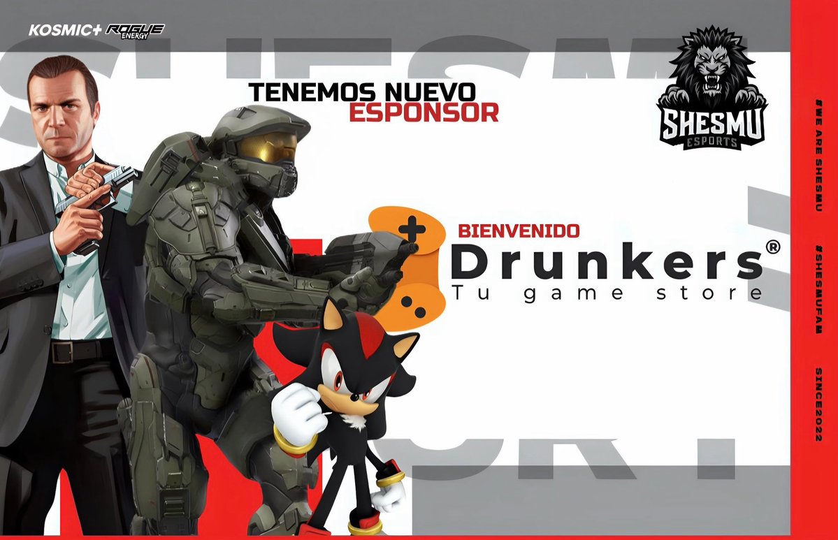 Tenemos nuevo #Sponsor en la manada, recibimos en gratitud la colaboración con #DrunkersMx , podrás adquirir tus juego, suscripciones como game pass y complementos de juegos a un super precio: 
drunkers.store/?ref=MLOBE89W

#WeAreShesmu #ShesmuFam #gaming #xbox #play5 #nintendo