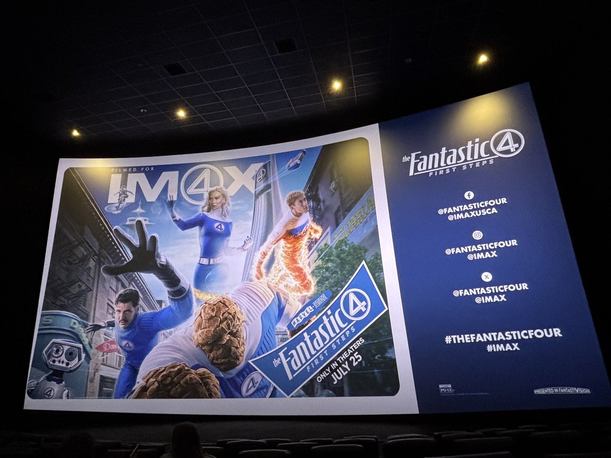 Wheeljack83's tweet image. Excelsior! Tonight’s screening! The Fantastic Four: First Steps! #FantasticFour #IMAX #TheFantasticFour