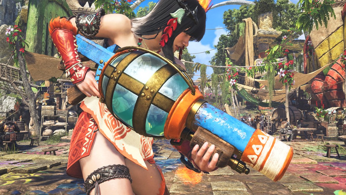 PlayStation's tweet image. Special armors, water gun fights, and much more come to Monster Hunter Wilds during the Festival of Accord: Flamefete Seasonal Event ☀️
Details on summer fun that runs from July 23 to August 6: play.st/45fp3H9