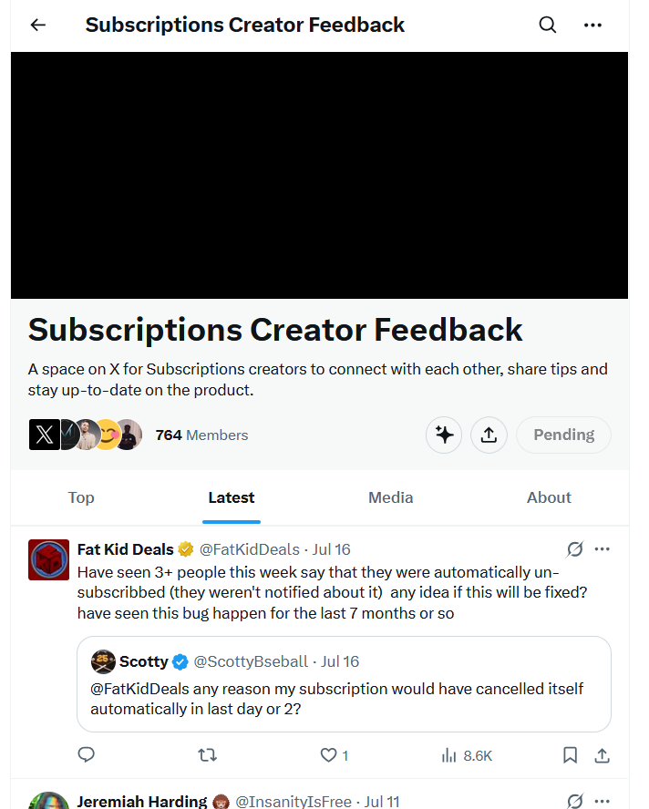 OrahOnX's tweet image. X needs a social media manager ASAP!
I've found another official X community that has no active mods, and the admin appears to be AWOL.
I can not unsubscribe from anyone.
I'm about to cancel my credit card (and with it my premium renewal).
FIX THIS!!!