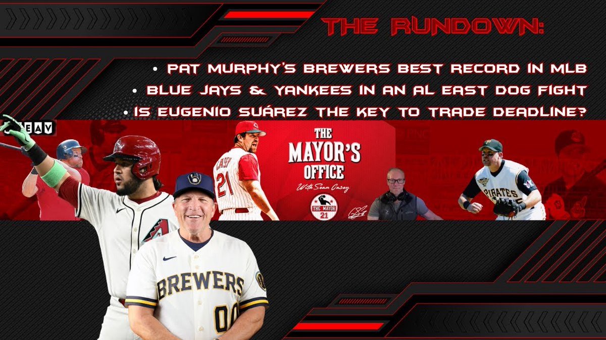 Tons of love for Pat Murphy and the Brewers in today’s Mayor’s Office with Sean Casey pod as Milwaukee keeps winning.

Apple: podcasts.apple.com/us/podcast/the…
Spotify: open.spotify.com/show/2J2JfbfqD…
YouTube: 
youtu.be/qG_OEI6jxmg