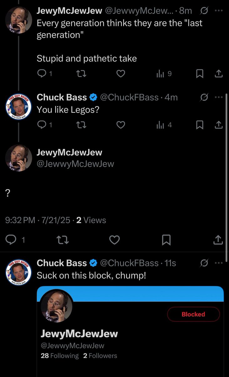 ChuckFBass's tweet image. I've been trying for months to bait people into this exchange up and I swear it sounded so much cooler in my head.